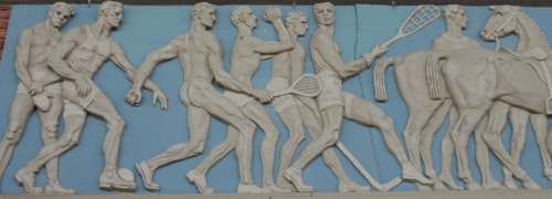 Reliéf na olympijském stadionu